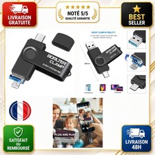 Clé USB 64 Go 3.0 OTG 3 en 1 USB-A USB-C microUSB Android
