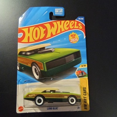 2025 HOT WHEELS GREEN LONG BLOC 9/10 HW ART CARS 135/250