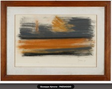 GIUSEPPE AJMONE. 1923+2005 TECNICA MISTA SU CARTA OPERA STORICA DEL 1959