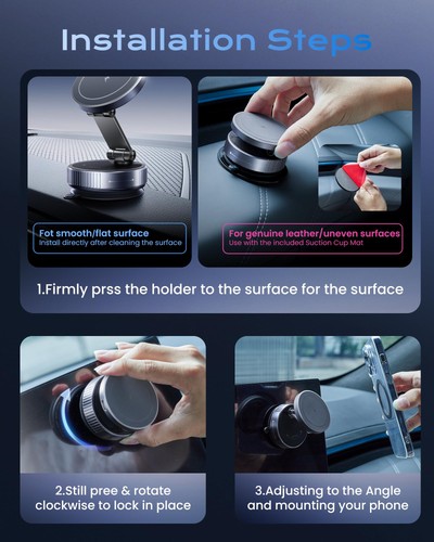 Magnetic Charging Holder Mount for Magsafe Car Mount Charger, 15W Fast Charge... - Afbeelding 9 van 9