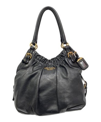 Prada Hobo bag hand shoulder leather y2k archive black italy rare  Authentic
