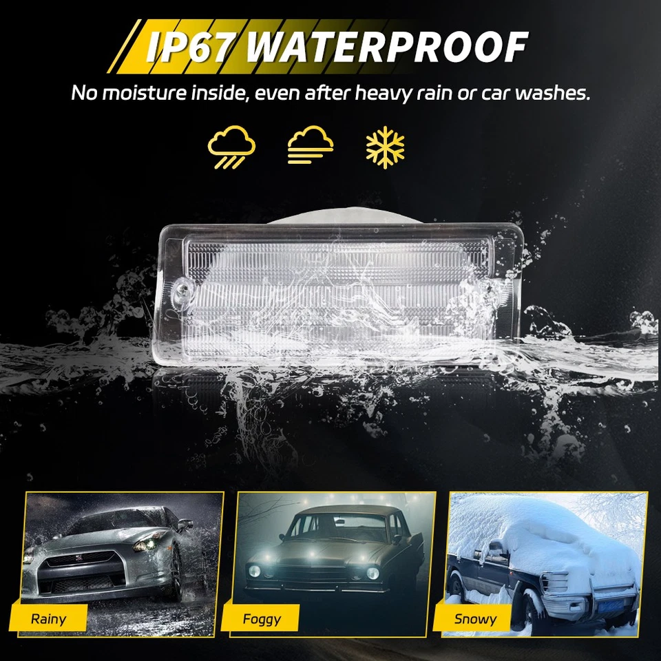 Clear Front Parking Turn Signal Lights For 76-83 Jeep Cherokee Wagoneer J10 J20 - Image 4 of 4