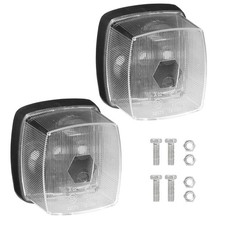 2 x Positionsleuchte 12V / 24V  Wei&szlig; Begrenzungsleuchten Anh&auml;nger Positionslicht