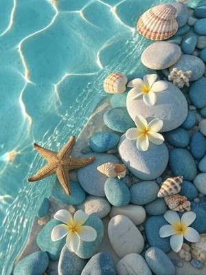  Diamond Art Kits for Adults, Ocean Diamond Painting Kits for Adults, 5D MZ1939