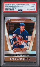 2025 UD MVP SILVER COLLECTION COPPER SCRIPT #275 MATTHEW SCHAEFER RC PSA 9 AUTO