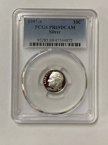 1997-S Roosevelt Silver Dime PCGS PR-69 DCAM