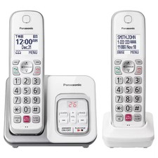 Panasonic - KX-TGD832W DECT 6.0 Expandable Cordless Phone System with Digital...