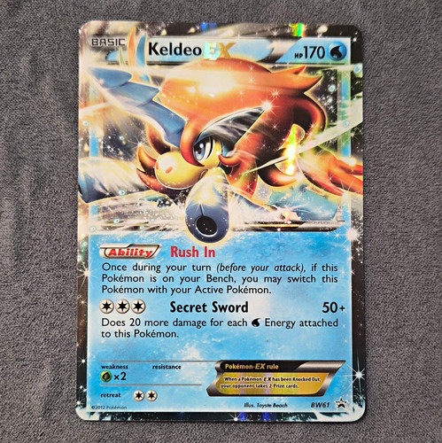 Pokemon Card - Keldeo EX BW61 Black & White Promo Holo LP Cond.