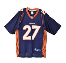 A4 Auth REEBOK Denver Broncos Knowshon Moreno #27 NFL On Field Blue Jersey Sz M