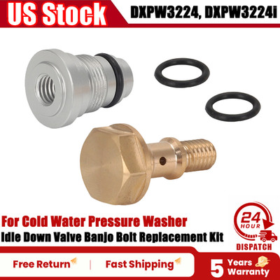 US For DeWalt DXPW3224 /DXPW3324i Pressure Washer Idle Down Valve Banjo Bolt Kit