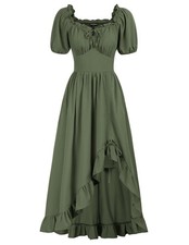 Scarlet Darkness Cottagecore Dress for Women Renaissance Faire Costume Green...