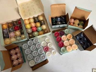 Large Lot of 56 PartyLite Votive & 30 Tea Light Candles New & Vtg  Mixed Scents