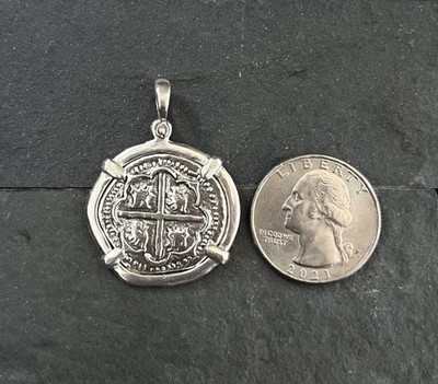 Sterling Silber Replik Münze Atocha 1622 Schiffbruch Anhänger
