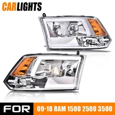 LED DRL Headlights Lamps Amber Corner Fit For 2009-2012 Dodge Ram 1500 2500 3500