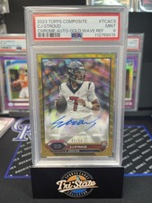 2023 Topps Composite Chrome C.J. Stroud Gold Wave Refractor  Auto /50 RC PSA 9