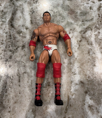 WWE Batista Wrestling Action Figure Plastic Multicolor Red Wristbands Boots