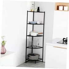 5-Tier Corner Shelf Stand Metal Wire Corner Shelving Display Unit Storage 