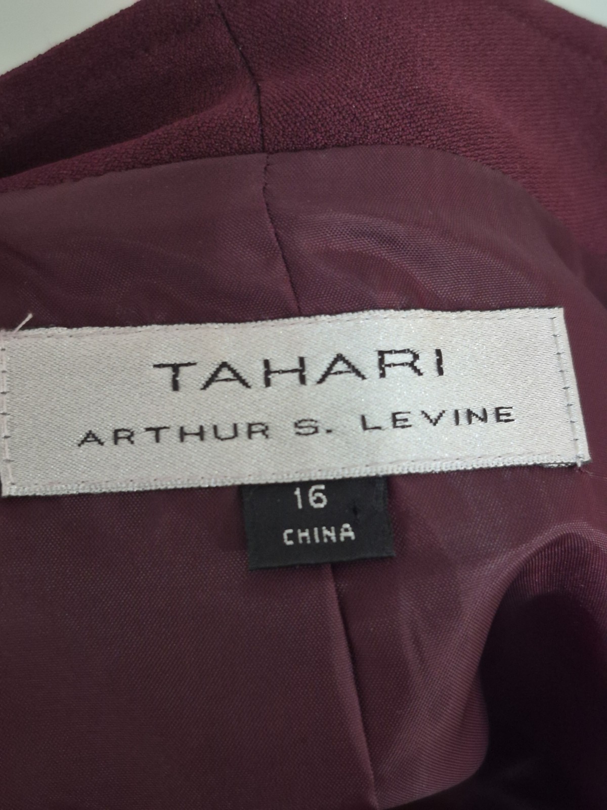 Tahari Burgundy Blazer Arthur S Levine Office Siren Quiet Luxury Jacket UK16 image 2
