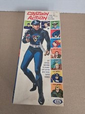 Original 1966 CAPTAIN ACTION w/BOX IDEAL TOYS Variation Box w/Blue Lone Ranger