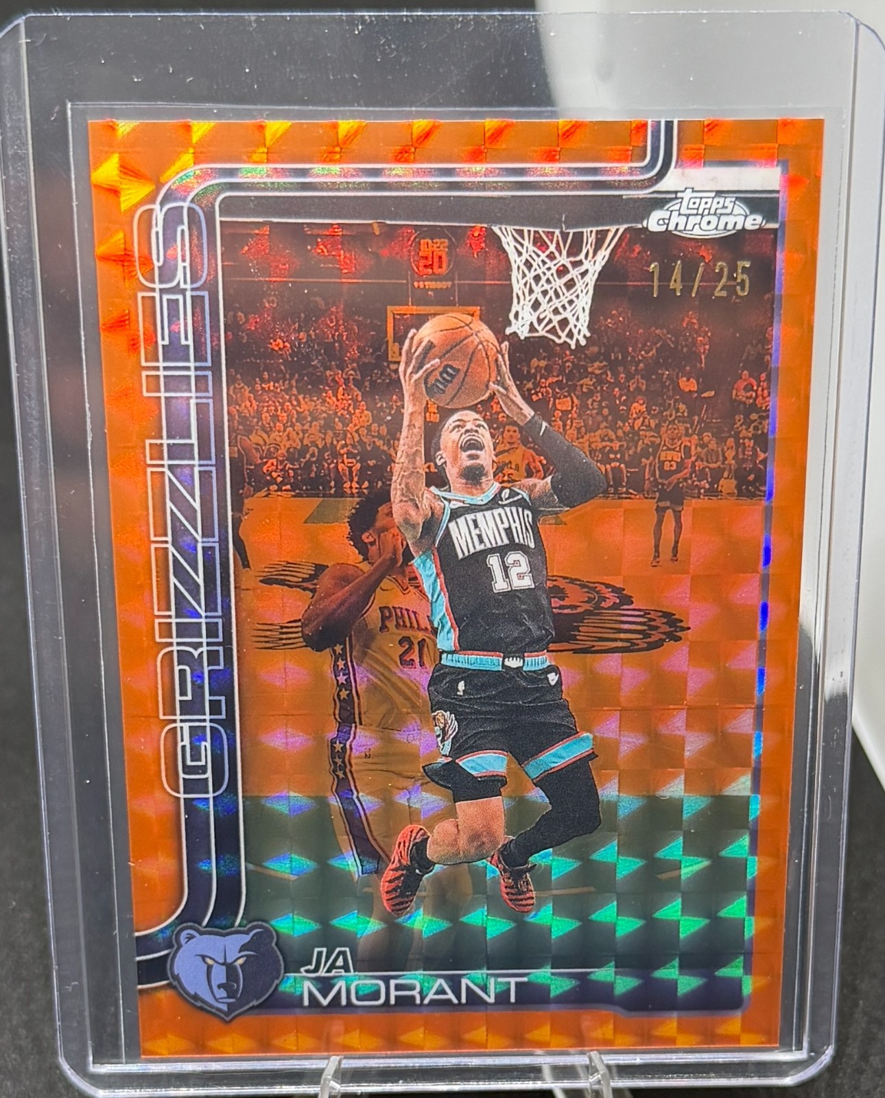 JA MORANT 2025-26 TOPPS CHROME ORANGE GEOMETRIC /25 #29 *386