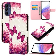 For Various Phone Butterfly Card Wallet Case Flip Stand Phone Cover Hot Girls