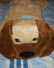 Jumbo 28" Melissa Doug Cuddle Dog Brown Plush Soft Stuffed Animal Pillow Pal