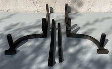 Chenets anciens fer forgé landiers cheminée XIXe