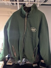 New York Jets NFL Pro Player Vintage Reversible Insulated Hoodless Jacket Size L