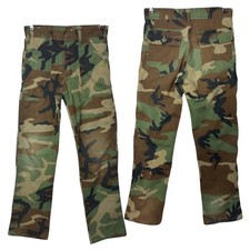 Boys Woodland Camo Pants Vintage USA Youth 14R 27x27 Hunting Outdoors Earls OG