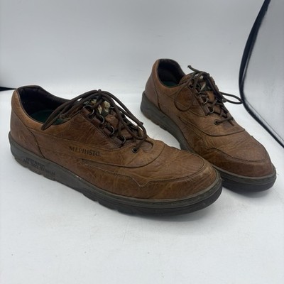 Mephisto Shoes Mens Size 11.5 Match Runoff Brown Leather Walk Air Bag Caoutchouc
