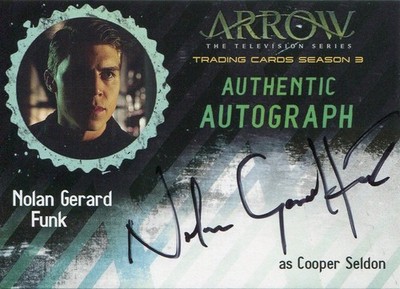 Arrow Staffel 3 Autogrammkarte NGF Nolan Gerard Funk als Cooper Seldon