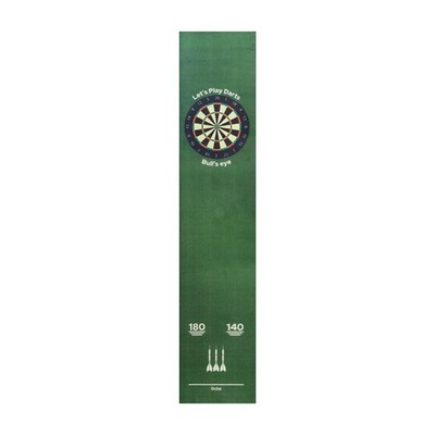 Dartteppich Grün 50x250cm Dartmatte Oche 237cm offizieller Abstand Darts-Turnier