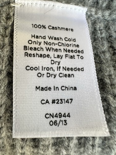 Suéter Talbots 100 % cachemir gris capucha cuello mujer talla pequeña acogedor tejido suave - Imagen 7 de 11