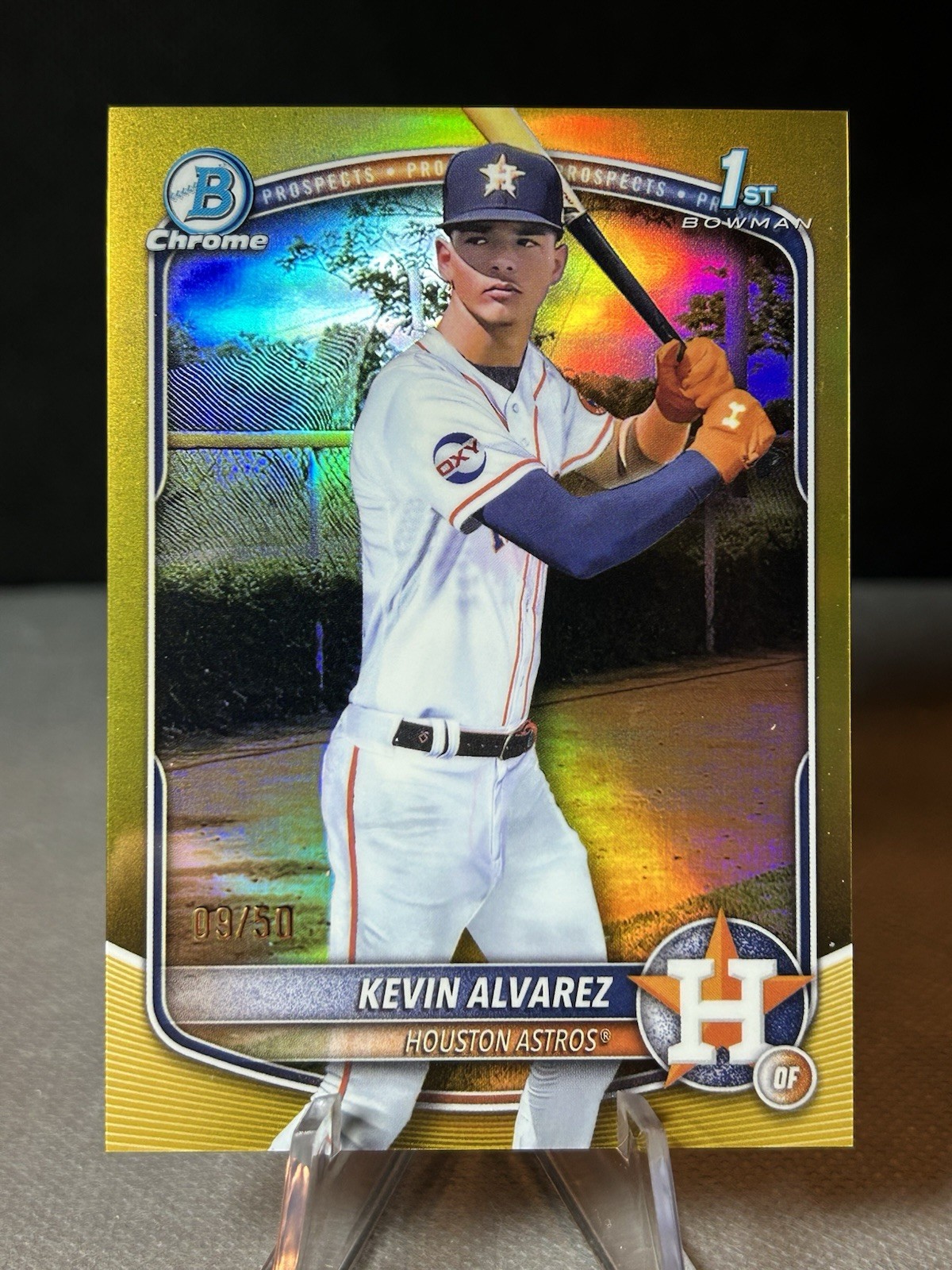 Kevin Alvarez - 2025 1st Bowman Chrome - TRUE GOLD Refractor /50 -  Astros