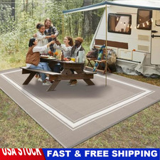 Waterproof Outdoor Rug for Patio, Reversible Plastic Straw Mat 8x10/9x12/9x18 FT