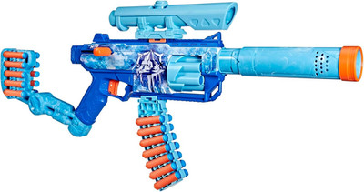 Nerf Loadout Frostfusion Blaster, 4 Interchangeable Attachment Accessories, 30 N