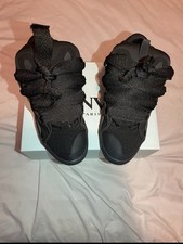 Mens Black Casual Sneakers Textured Patterned...
