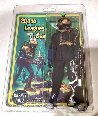 20,000 Leagues Under The Sea- Diver-Hand Painted-8  Art Action Figure-BrentzDolz