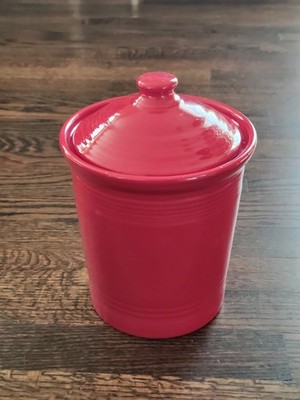 Fiesta Red Canister Small 2 Quart Crock w/ Lid Scarlet Red Fiestaware HLC 