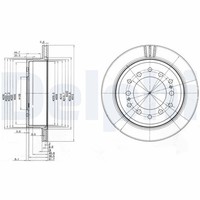 2X Bremsscheibe Delphi BG3557 FüR 90 Land FJ Prado Toyota Cruiser KZJ120 KDJ120_
