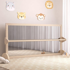 Montessori Mirror & Pull-Up Bar - 3-in-1 Nursery Wall Mirror for Toddlers