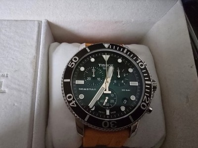 Tissot Seastar 1000 Chronograph 45mm Grün Taucheruhr Herren