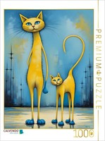Calvendo Puzzle Cats - The Mischievous Eye | 1000 Pieces, Finished Size 25.2 × 1