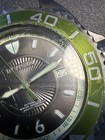 AZ80 Invicta Pro Diver Automatic Green Bezel 24 Jewel 50mm Watch Running As Is** — photo 10