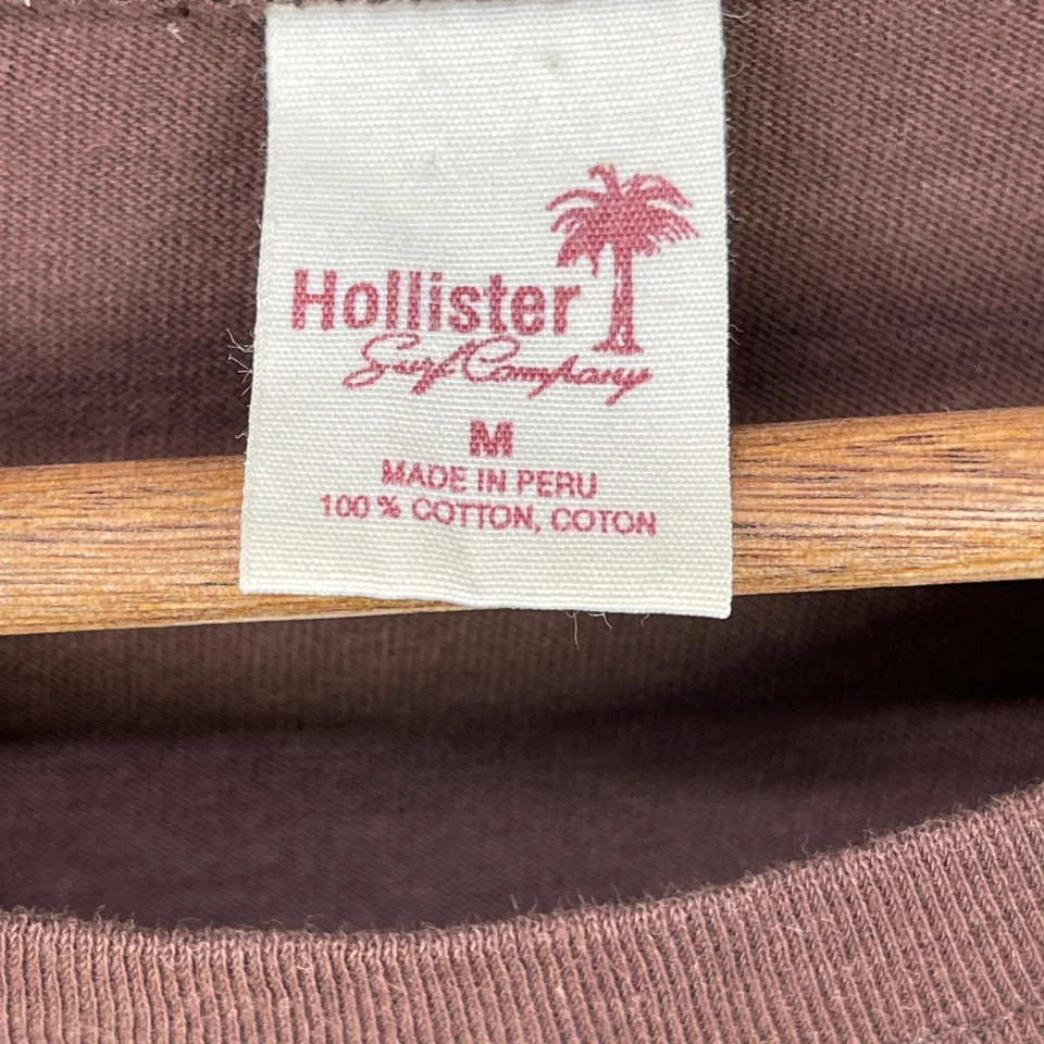 Camiseta Hollister Mujer Streetwear West Coast Gráfico Grunge Y2K Talla M Marrón Foto 4 de 4