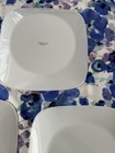 Corelle Pure  White Square Dinner Plates 10.5 Inches Set Of 3 Good Condition  — photo 6