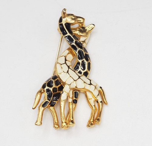 Broche Ancienne Vintage - Couple Asiatique - Bijou D'occasion - Référence N535