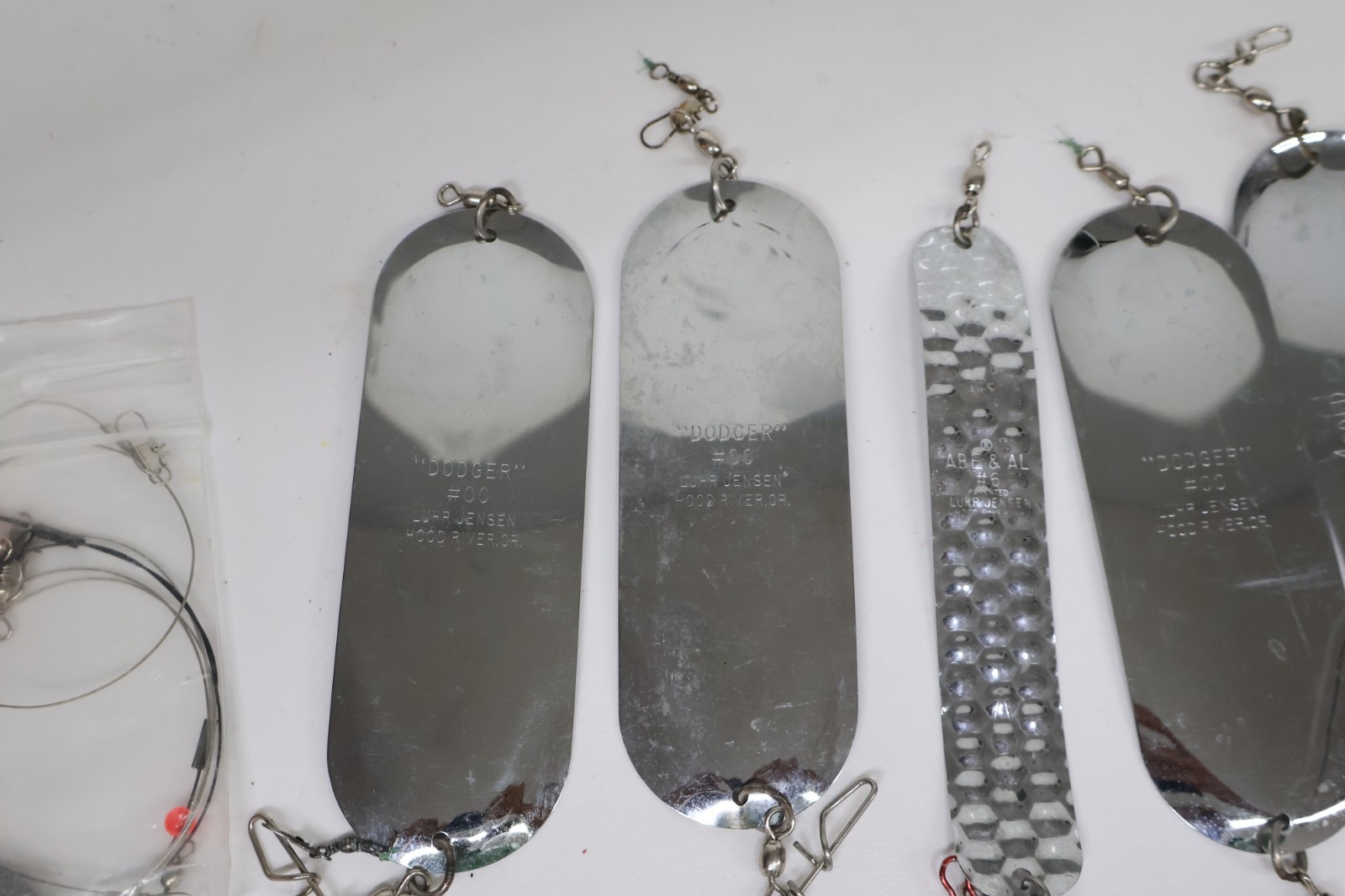 Nice Used Vintage Mixed x7 Luhr Jensen Moocher & Dodger Flasher Spoons Abe & Al - Image 7