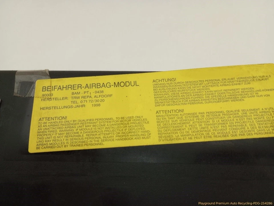 BMW 318ti E36 HATCHBACK Passenger Right Dash SRS Airbag Air Bag Fits 1995-1998 - Imagem 4 de 4