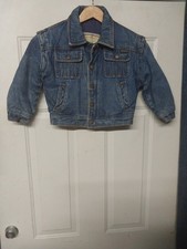 WARM Vintage 1970's London Fog Denim Trucker Biker Jacket Size Kids 5-6